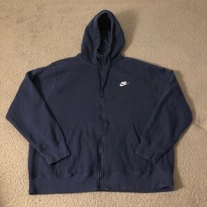 🔥🔥Nike Dark Blue Full-Zip Hoodie
